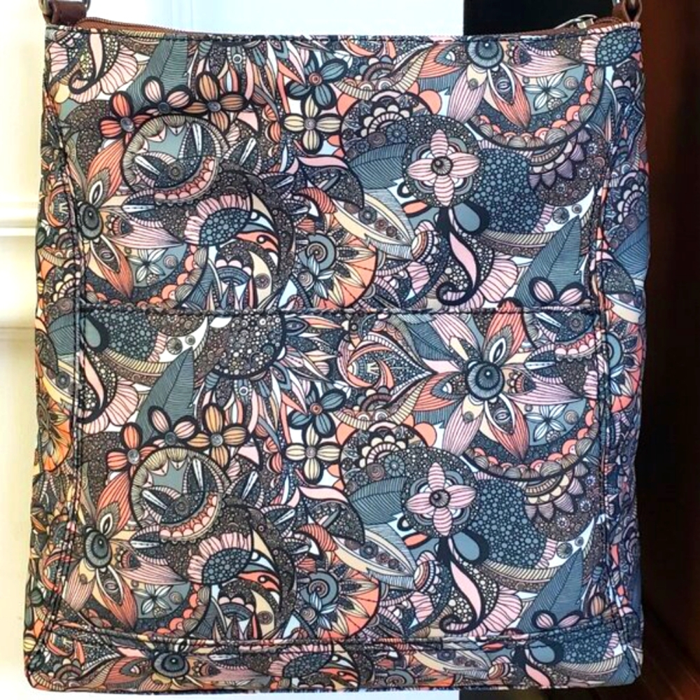 SakRoots Lucia Crossbody Orange/Green Like-new